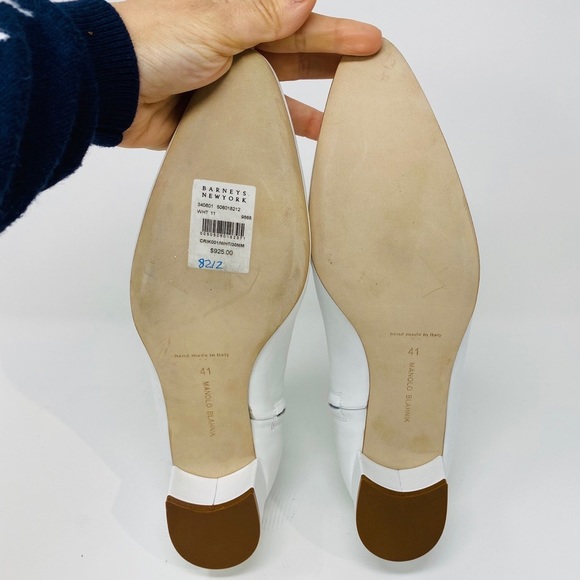 MANOLO BLAHNIK**White Crik Booties US 11 $925 - Picture 6 of 6